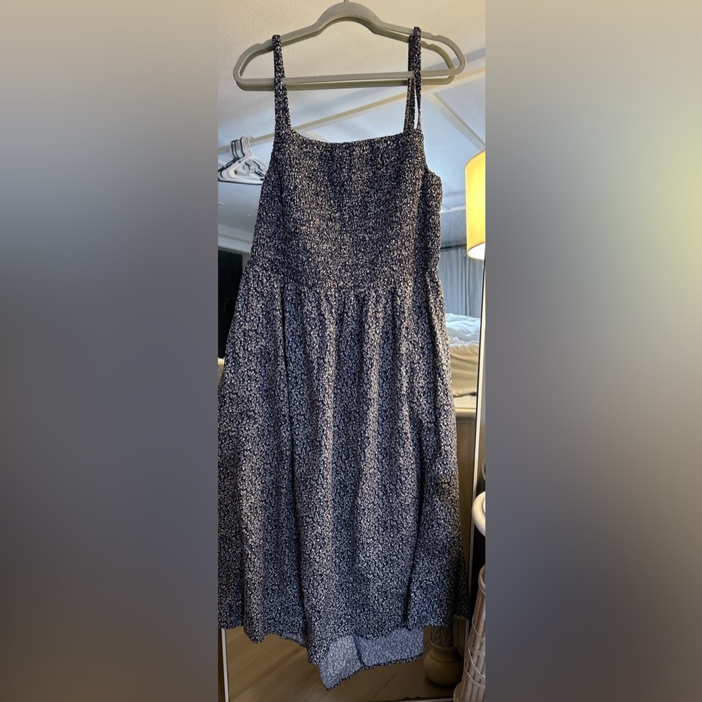 NEW Old Navy 100% Cotton Fit & Flare Cutout Cami Floral Dress 3X Tall - Picture 3 of 4